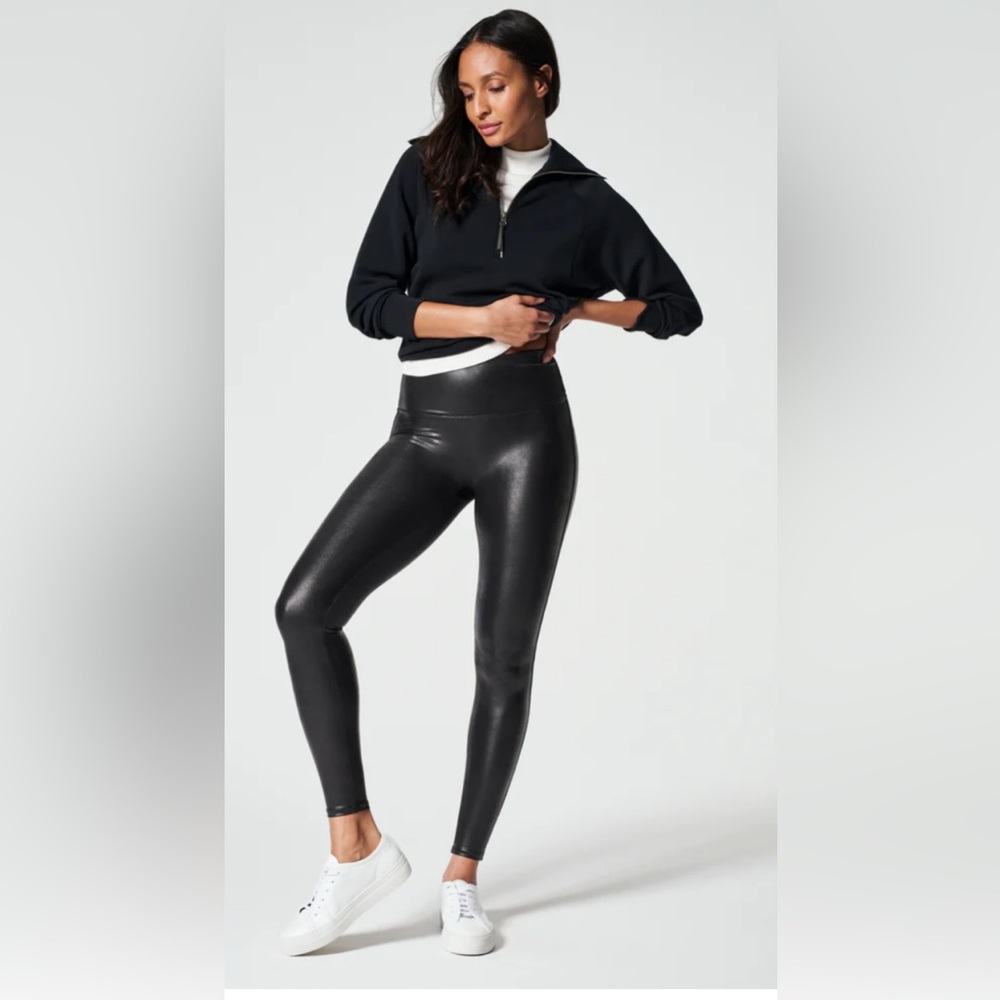 Spanx Faux Leather High-Waisted Leggings